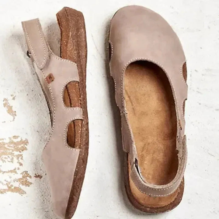 Women's Slingback Ballerinas with Round Toe | Buckle Strap