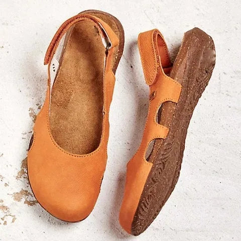 Women's Slingback Ballerinas with Round Toe | Buckle Strap