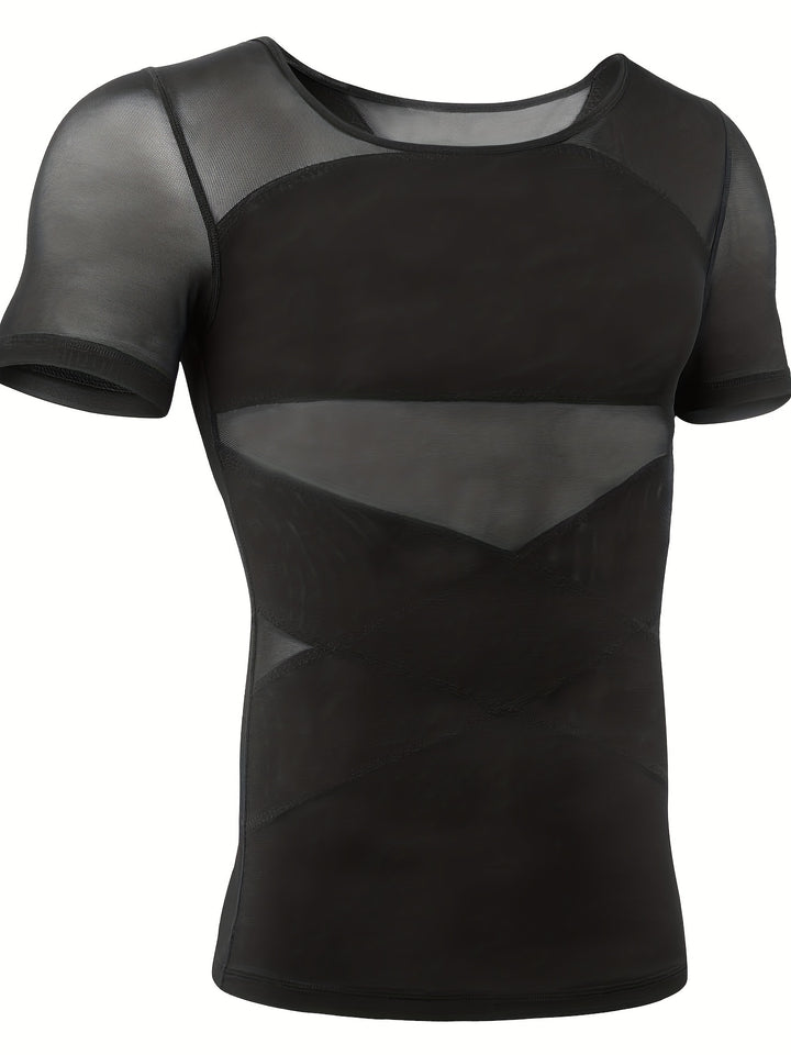 Men's Compression Shirt Shaping Abdomen Control Fitted Tank Top | Slim Fit