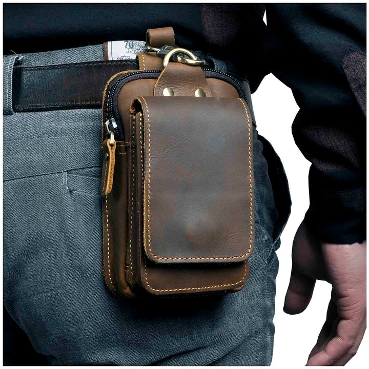 Men's Utility Waist Bag | Portable Phone Case | Multi-Compartment Design | Travel Accessory