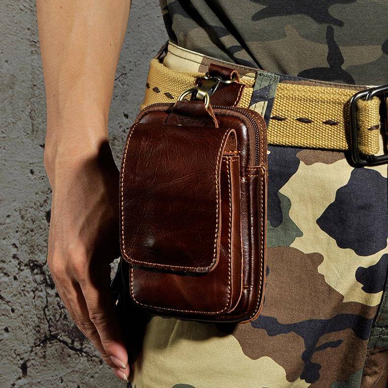 Men's Utility Waist Bag | Portable Phone Case | Multi-Compartment Design | Travel Accessory