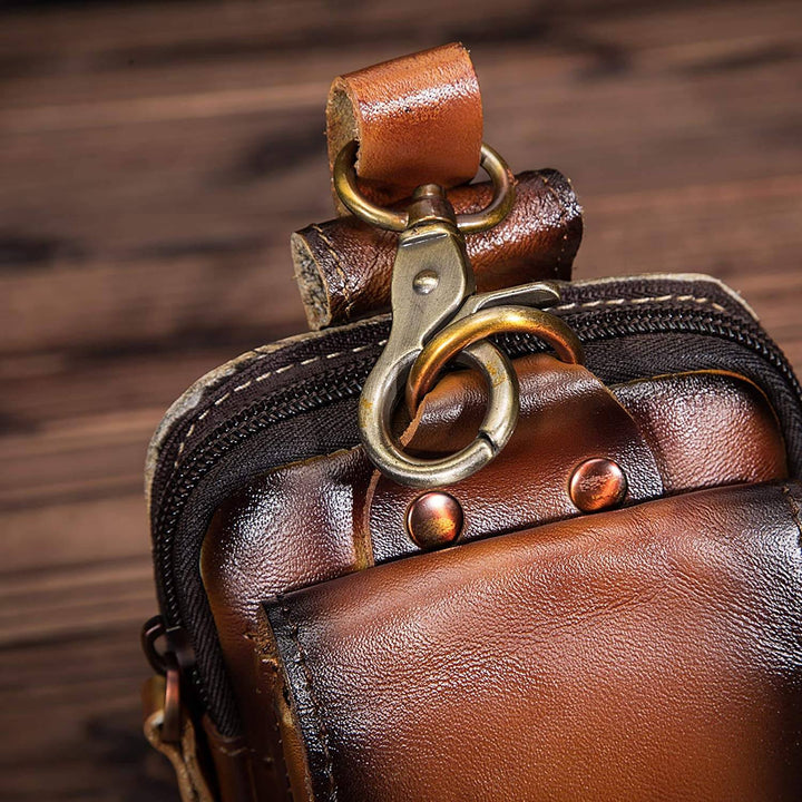 Men's Utility Waist Bag | Portable Phone Case | Multi-Compartment Design | Travel Accessory
