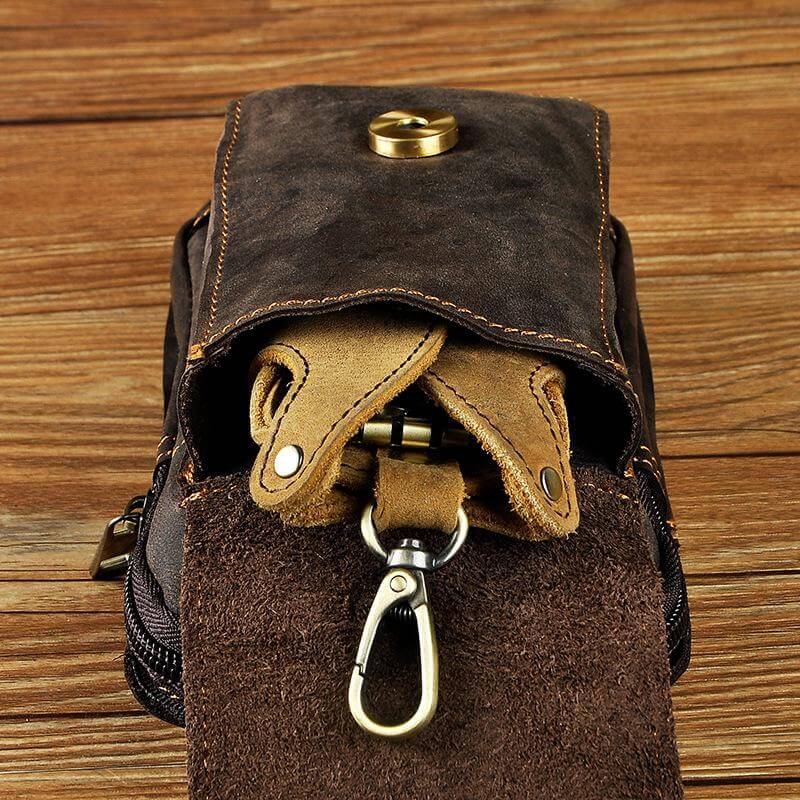 Men's Utility Waist Bag | Portable Phone Case | Multi-Compartment Design | Travel Accessory