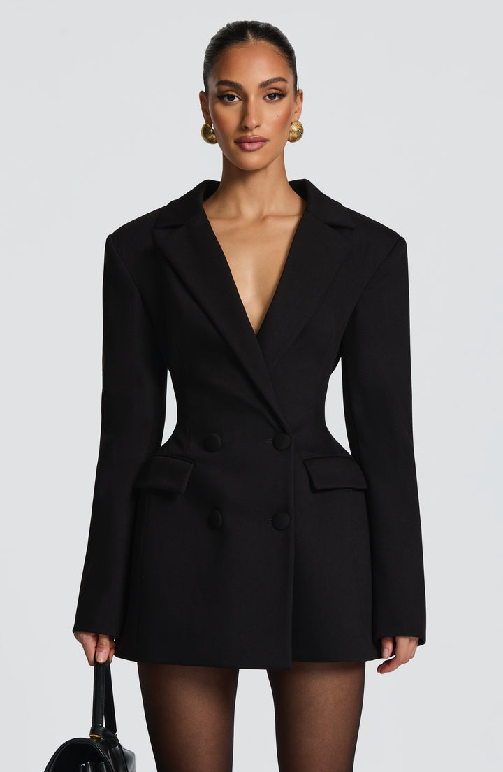 Women's Fitted Mini Dress | Blazer Lapels