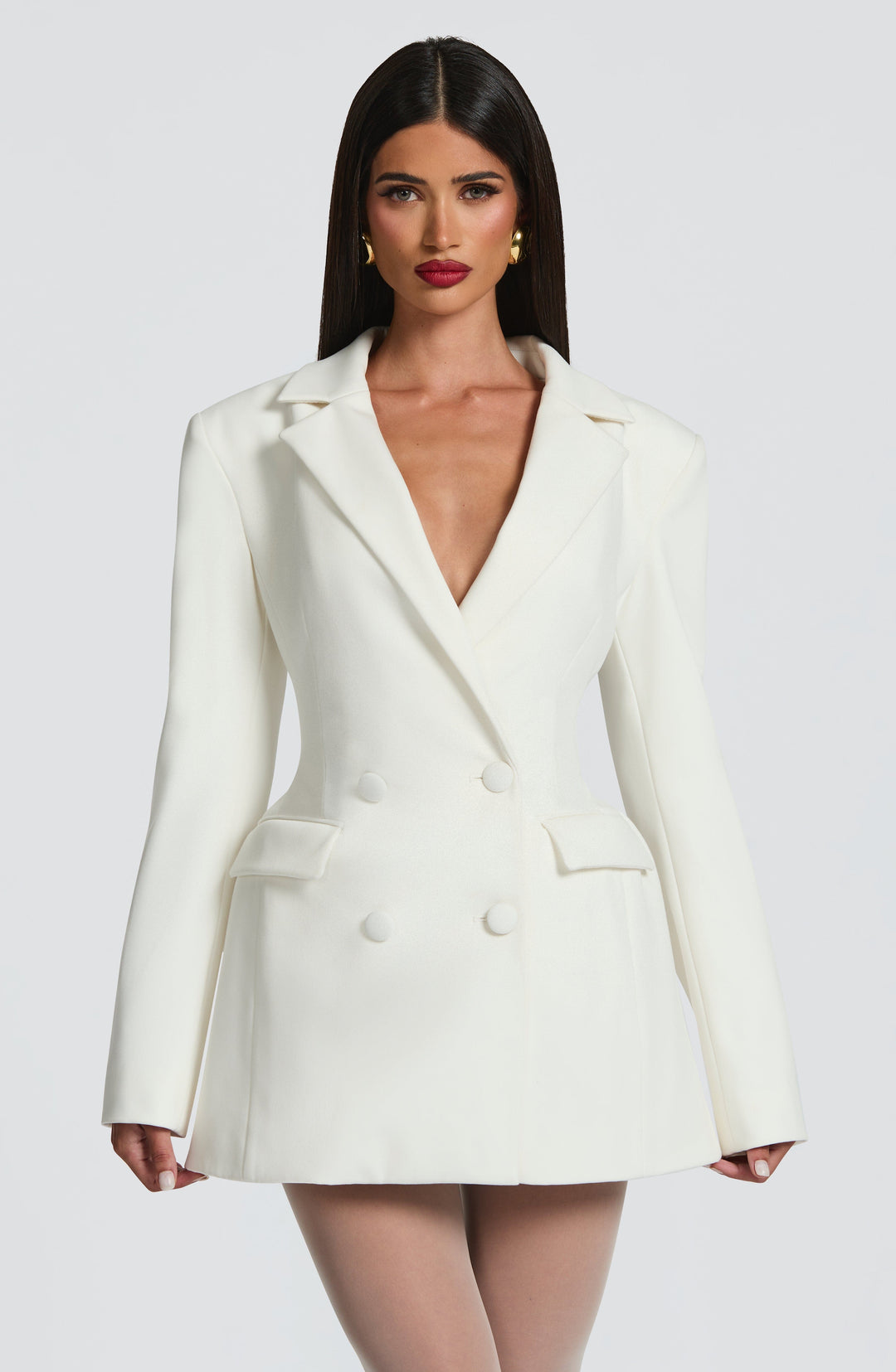 Women's Fitted Mini Dress | Blazer Lapels
