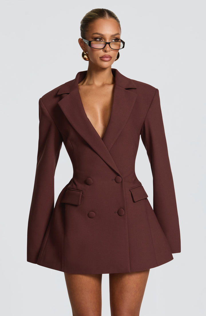 Women's Fitted Mini Dress | Blazer Lapels