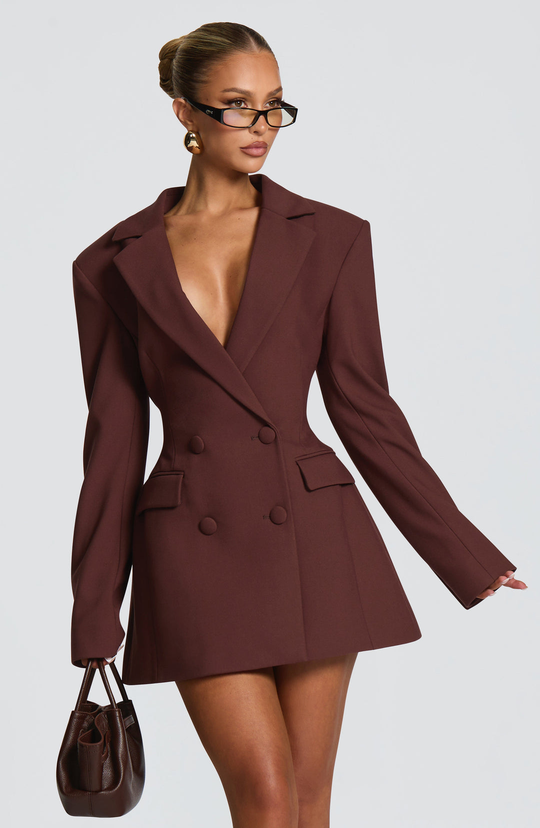Women's Fitted Mini Dress | Blazer Lapels