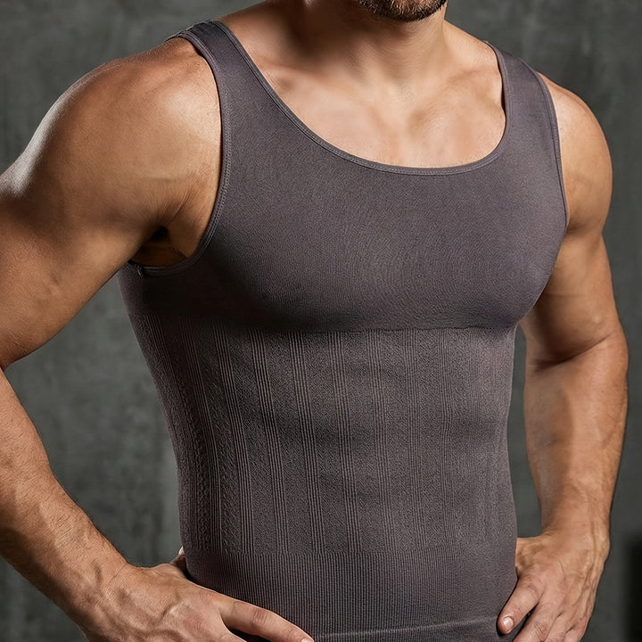 Men's Shaping Compression Waist Control Seamless Tank Top | Fitted