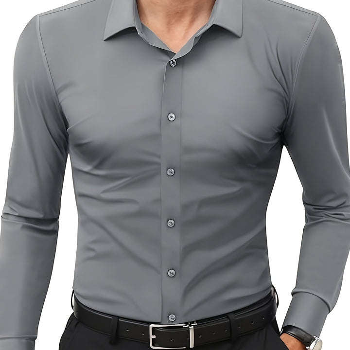 Krystian | Męska Koszula Slim Fit Zapinana na Guziki