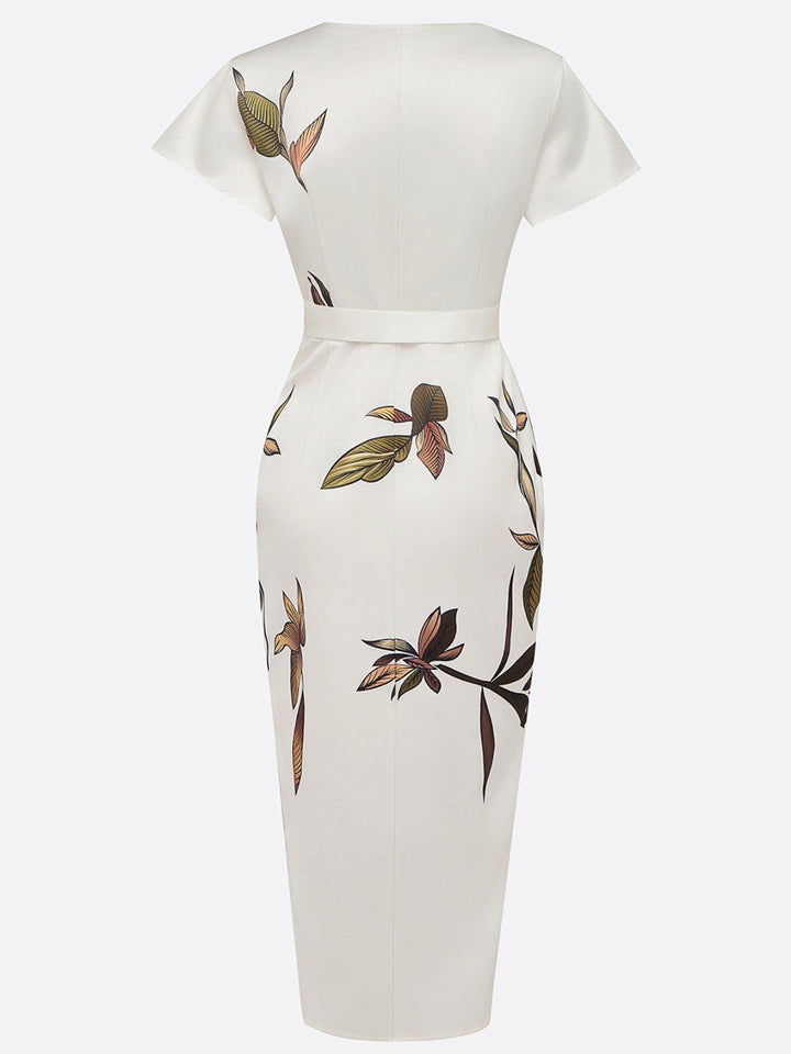 Kamila | Women's patterned midi wrap dress