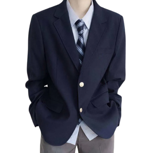 Men's Classic Single-Breasted Blazer with Buttons | Classic Lapels