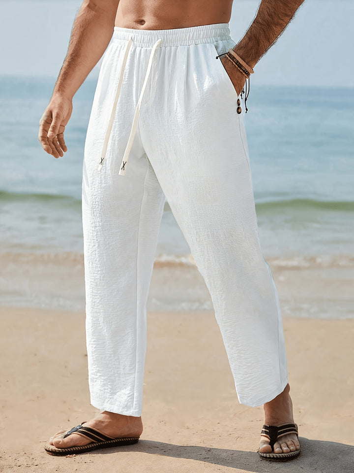 Męskie Spodnie Minimalistyczne Casual Sznurek w Pasie Jogger Spodnie | Nowoczesne