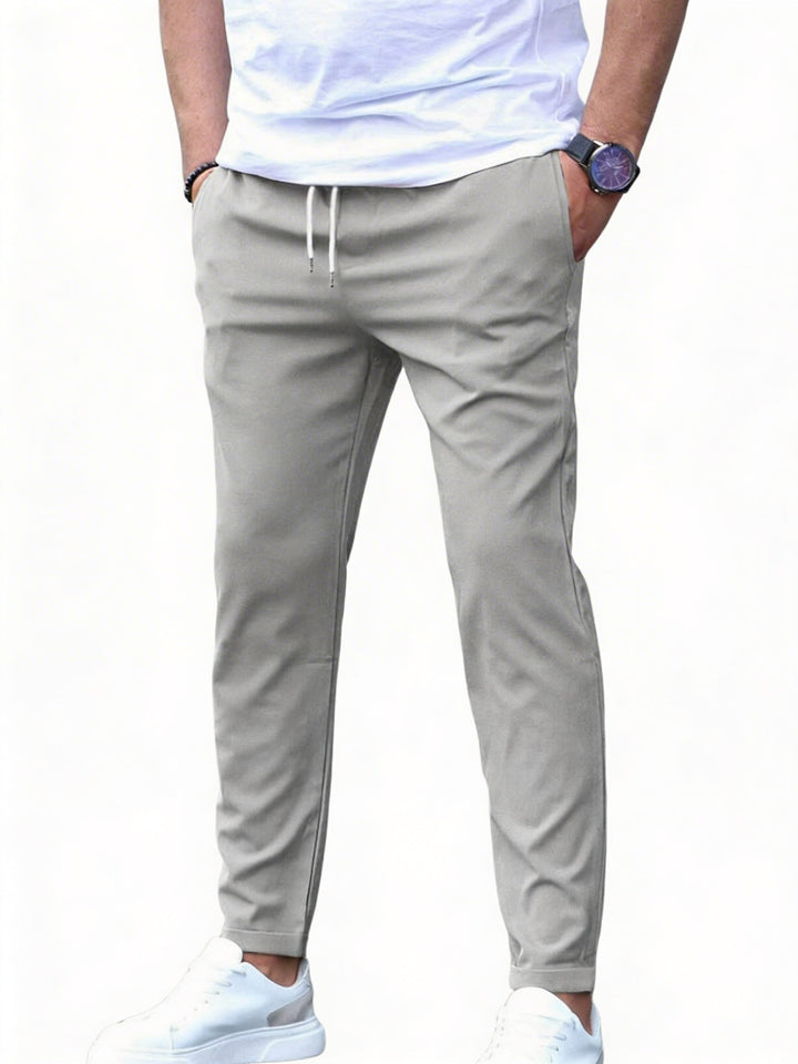 Łukasz | Men's slim fit pants with drawstring