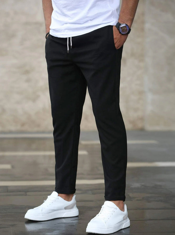 Łukasz | Men's slim fit pants with drawstring