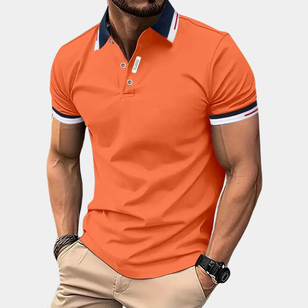 Patryk | Men's polo shirt with a contrasting collar
