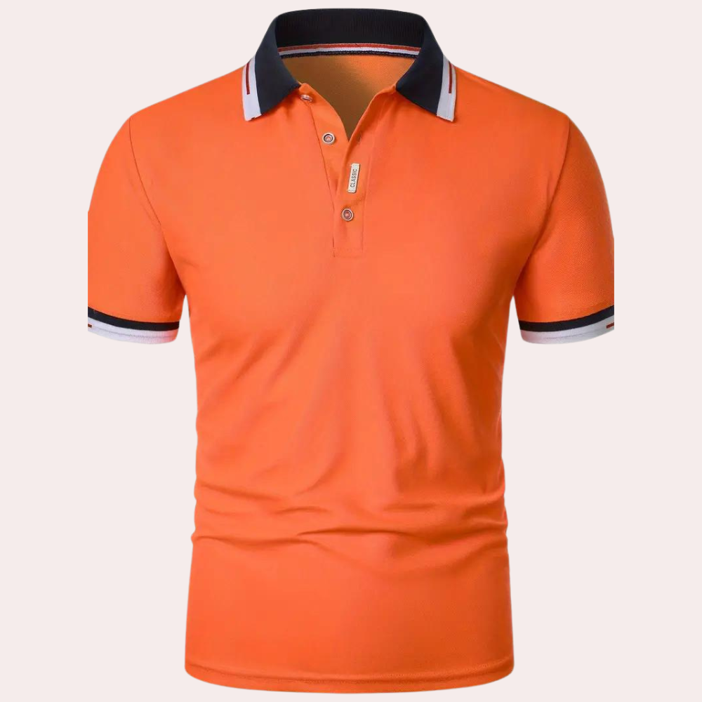 Patryk | Men's polo shirt with a contrasting collar