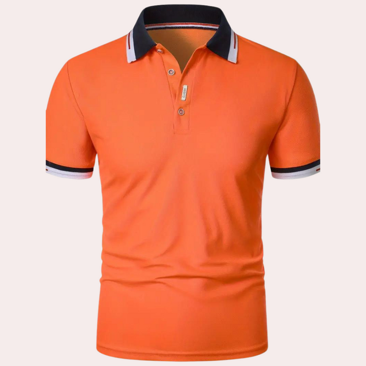 Patryk | Men's polo shirt with a contrasting collar