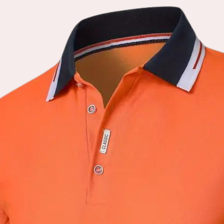 Patryk | Men's polo shirt with a contrasting collar