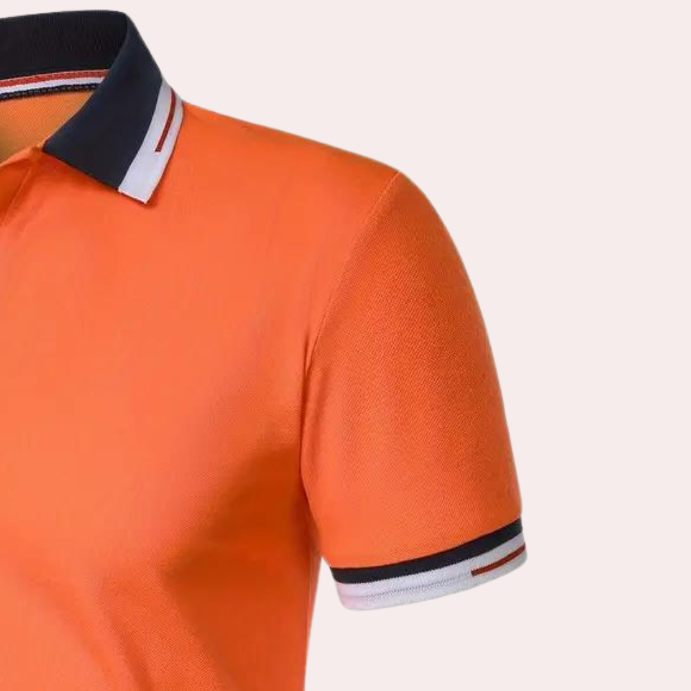 Patryk | Men's polo shirt with a contrasting collar