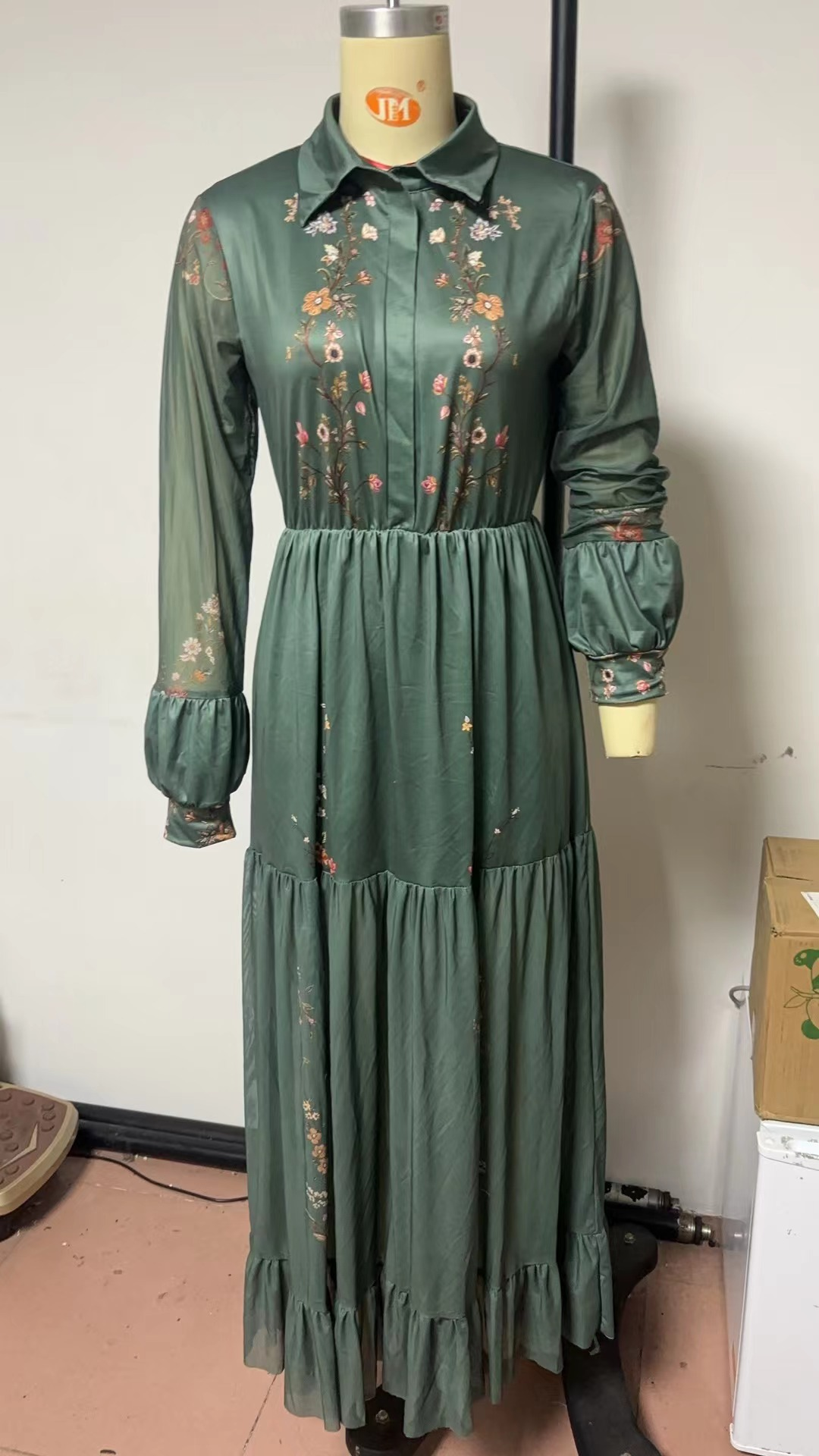 Ewelina | Damska sukienka maxi boho z haftem
