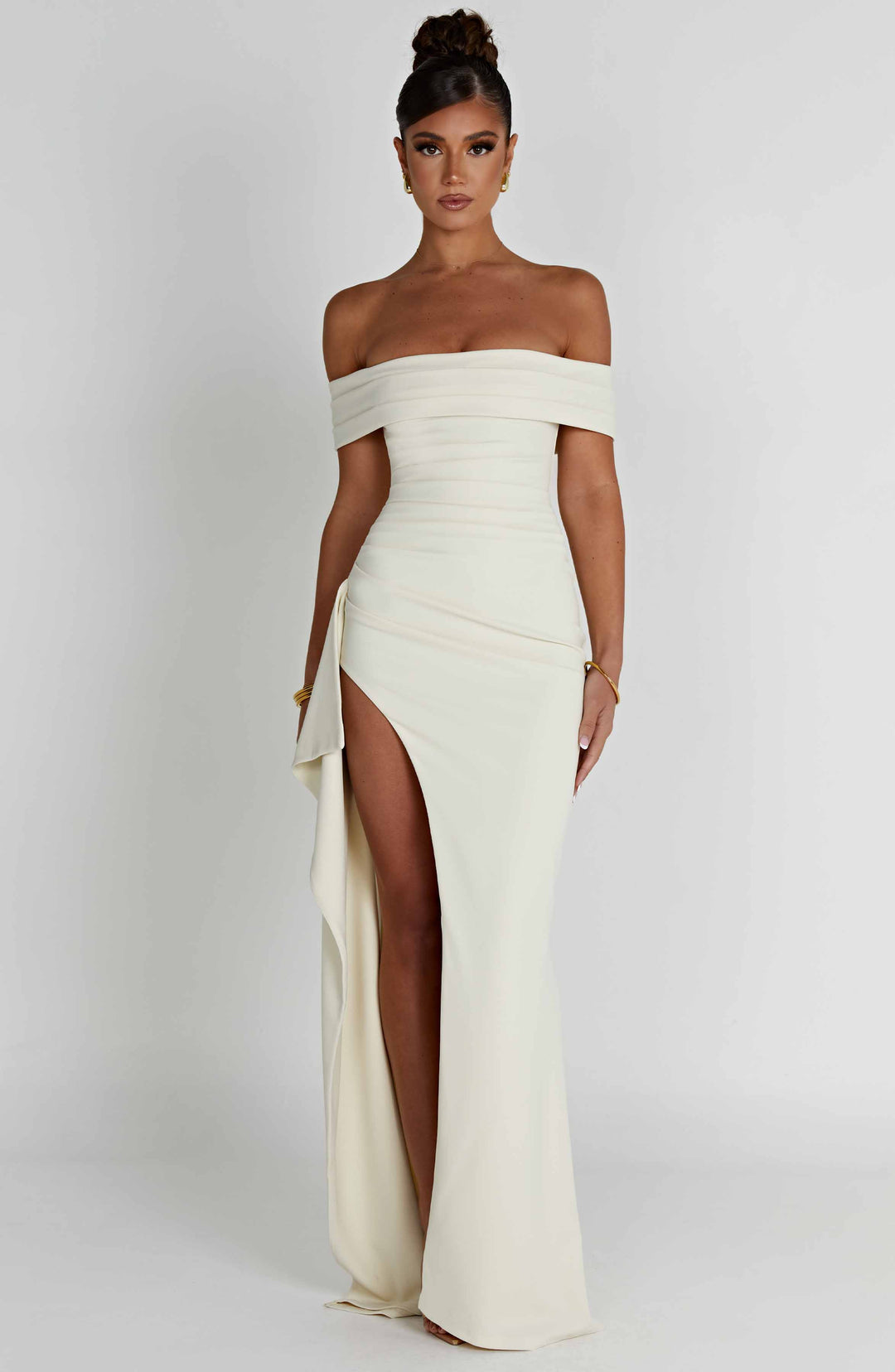 Women's Maxi Dress Off-the-Shoulder | Fitted Cut