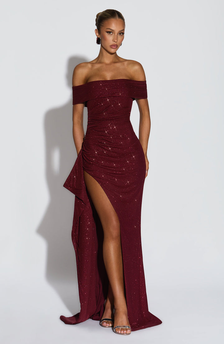 Women's Maxi Dress Off-the-Shoulder | Fitted Cut