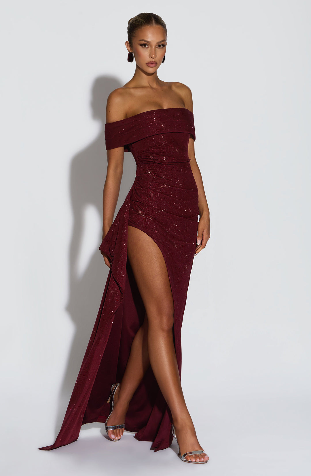 Women's Maxi Dress Off-the-Shoulder | Fitted Cut