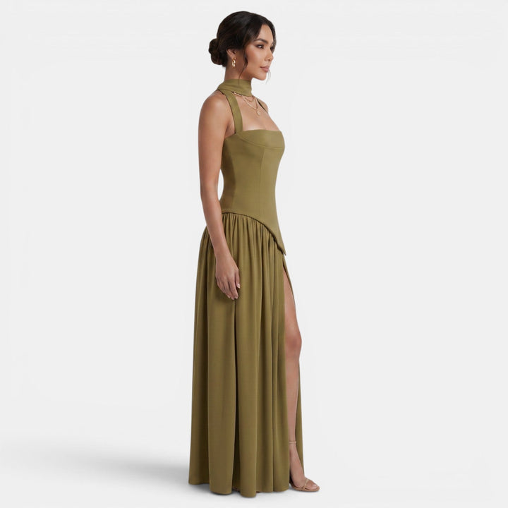 Sandra | Women's slim fit maxi dress with slit
