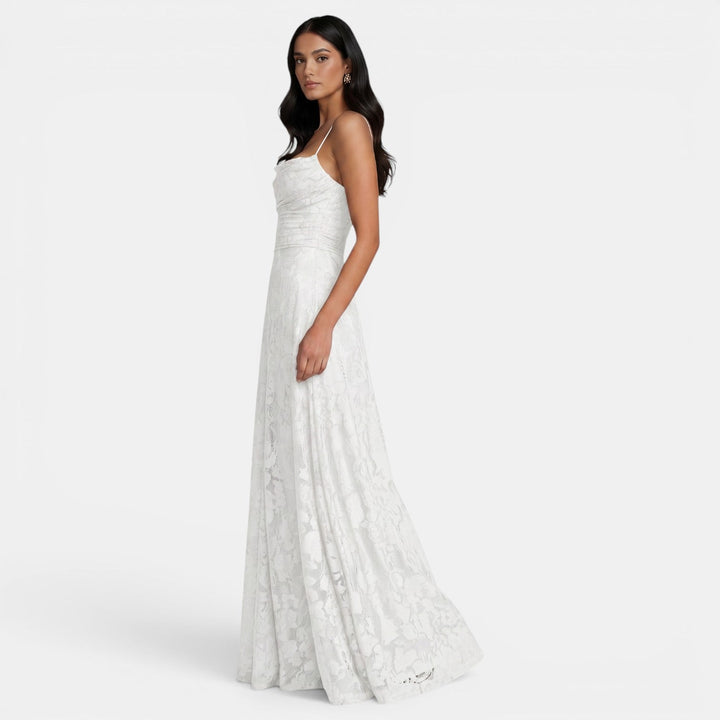 Patrycja | Women's backless maxi dress with tie detail