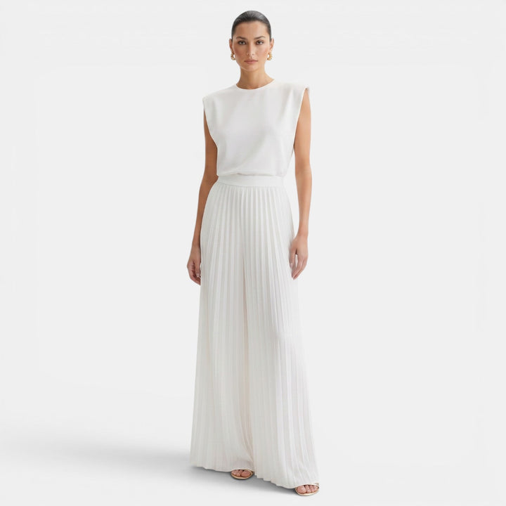 Agata | Women's sleeveless set with wide pants