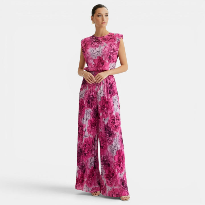 Agata | Women's sleeveless set with wide pants