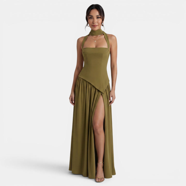 Sandra | Women's slim fit maxi dress with slit
