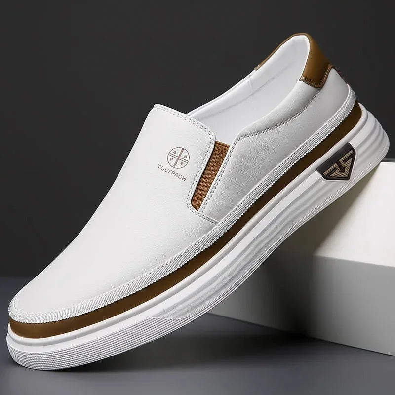 Tristan | Męskie Wsuwane Półbuty Low Top z Kontrastową Podeszwą