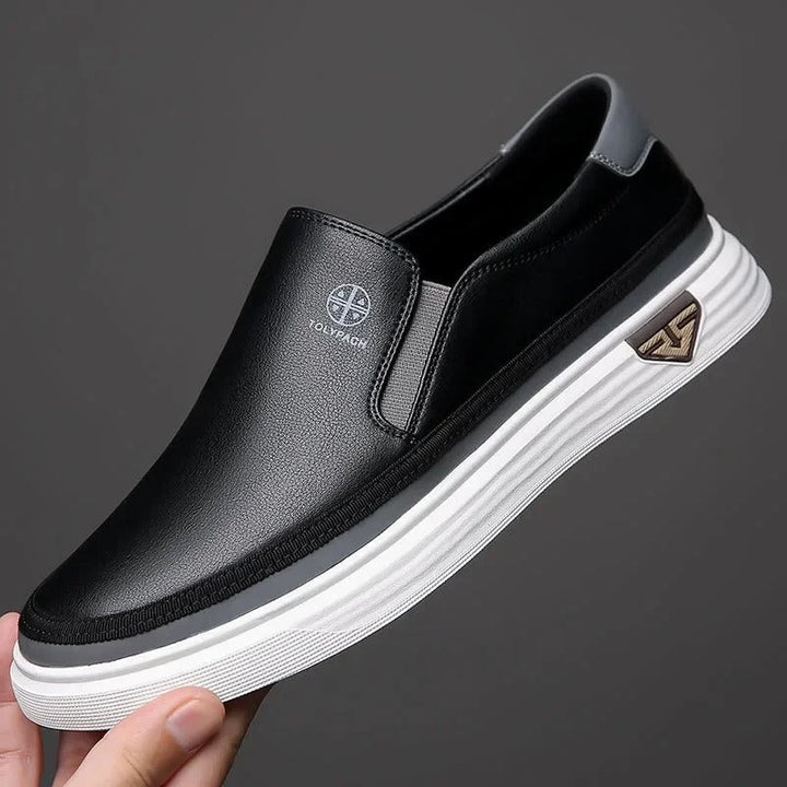 Tristan | Męskie Wsuwane Półbuty Low Top z Kontrastową Podeszwą