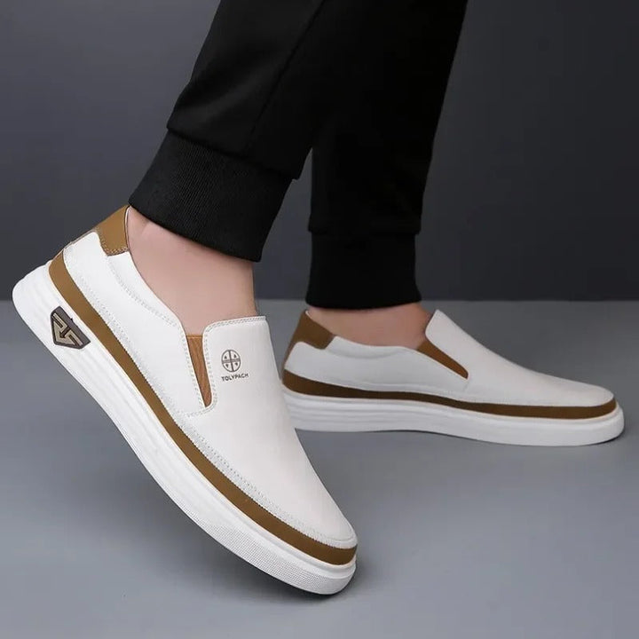 Tristan | Męskie Wsuwane Półbuty Low Top z Kontrastową Podeszwą