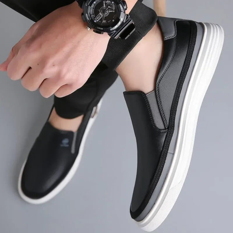 Tristan | Męskie Wsuwane Półbuty Low Top z Kontrastową Podeszwą