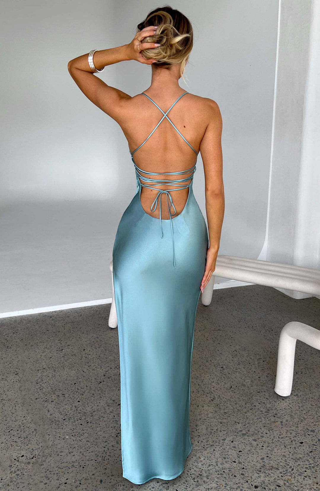 Women's Maxi Dress with Straps | Fitted Cut