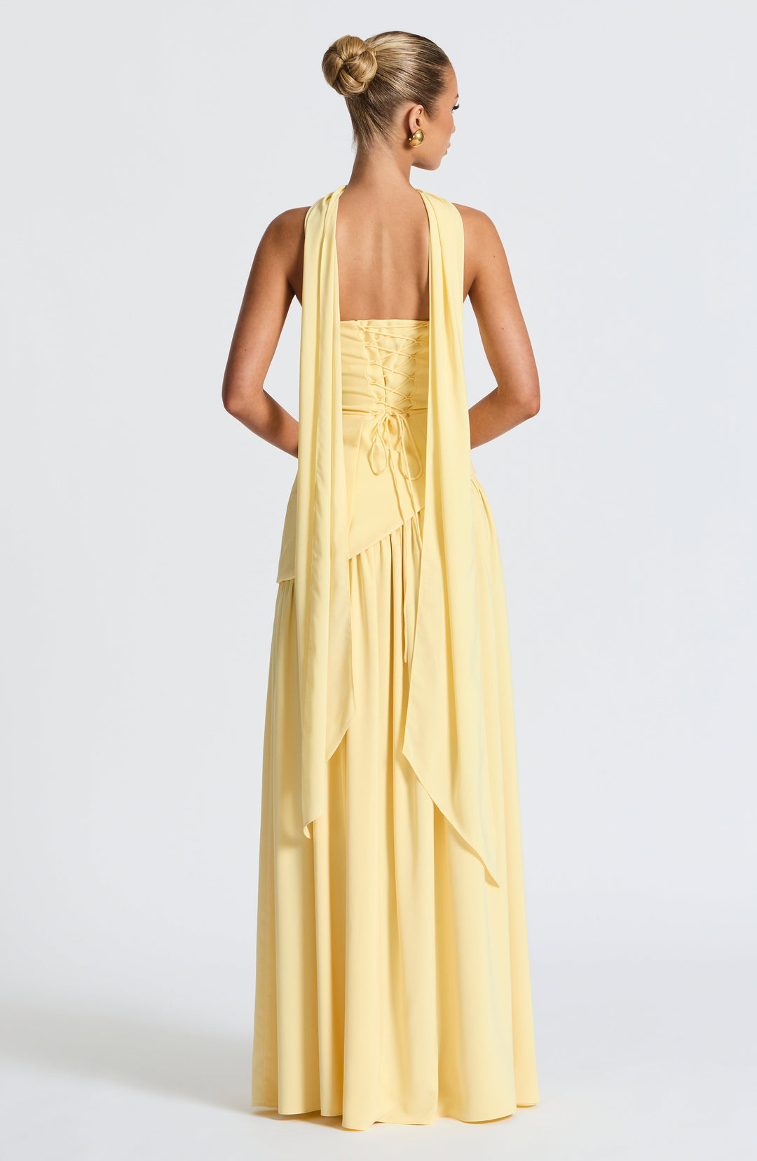 Women's sleeveless dress with Bardot neckline and high slit | Long