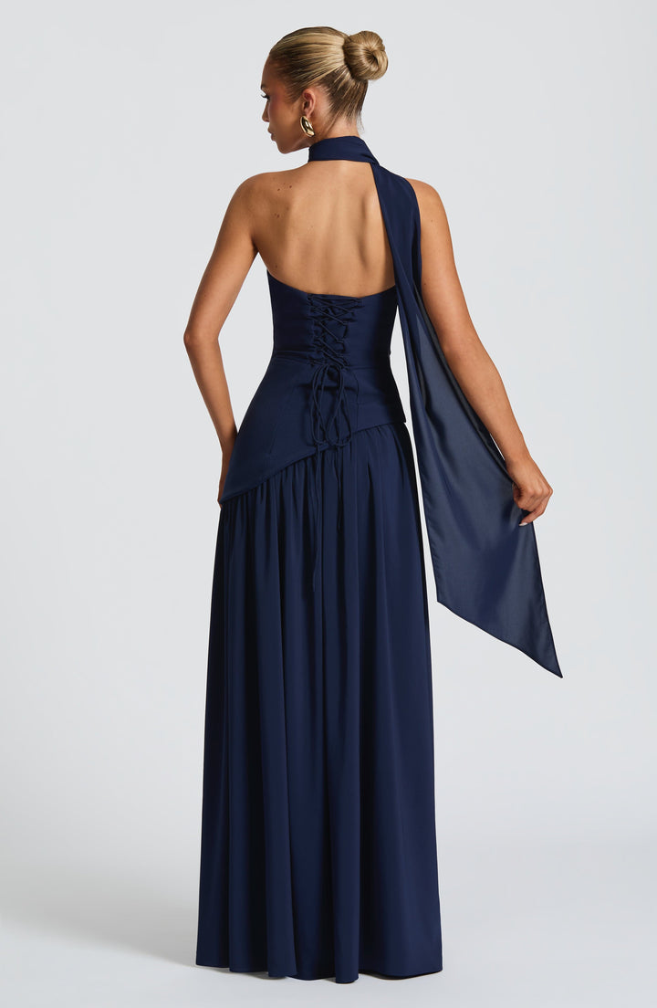 Women's Strapless High Slit Asymmetric Waist Sleeveless Dress | Maxi