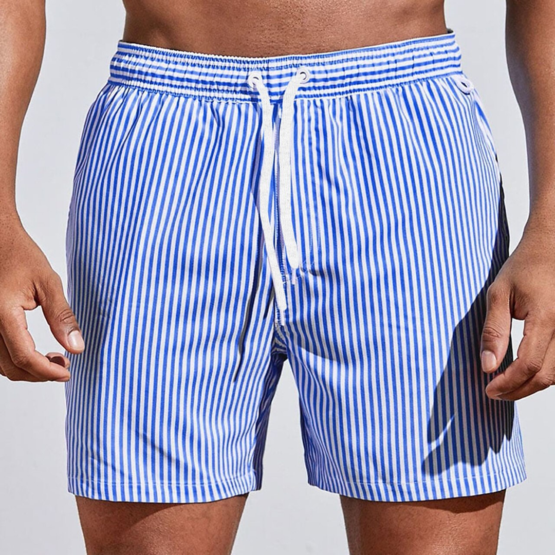 Igor | Men's short striped shorts with drawstring