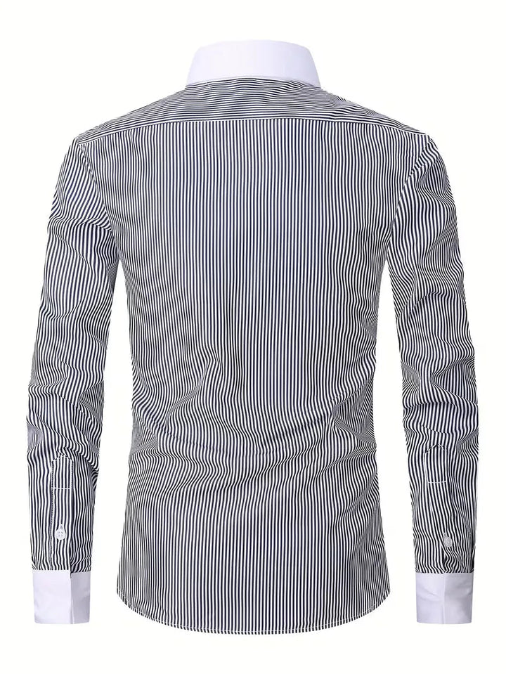 Adrian | Męska Koszula Biznesowa Slim Fit z Klasycznym Kołnierzem