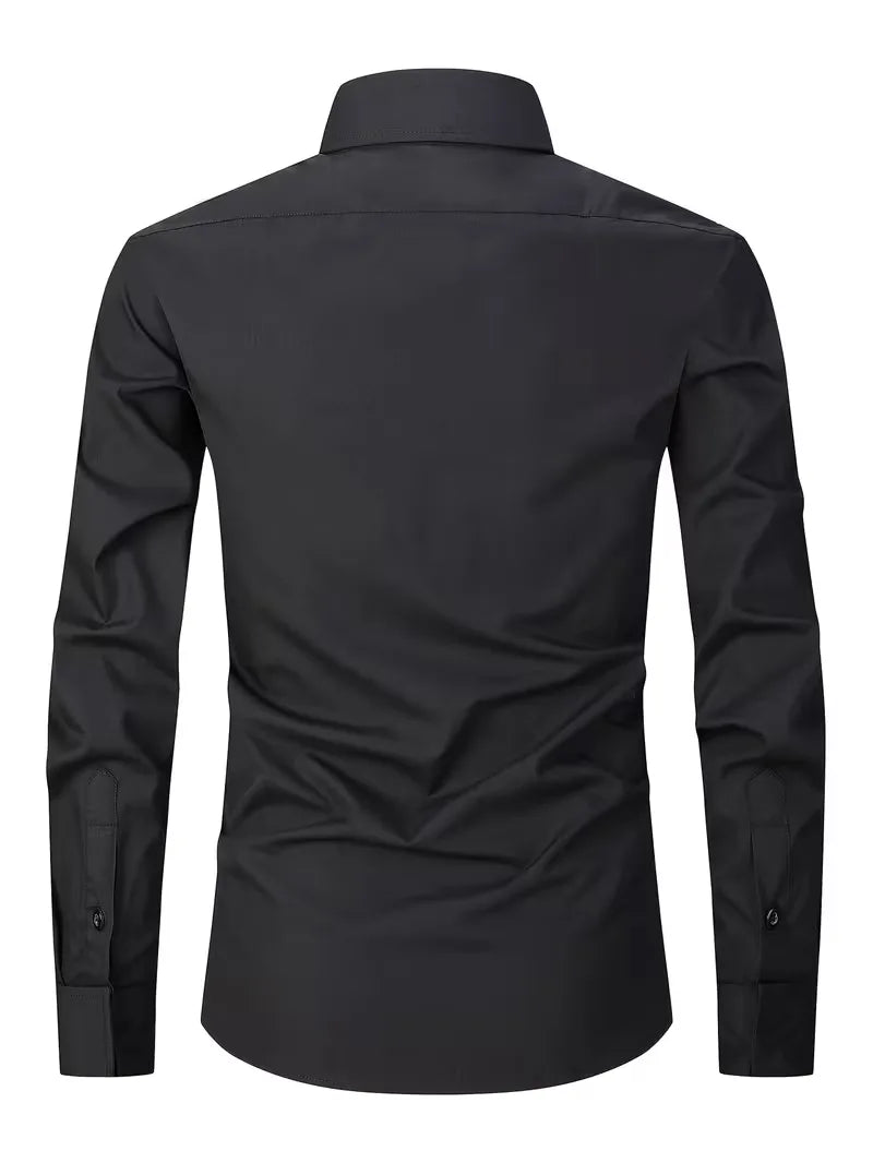 Adrian | Męska Koszula Biznesowa Slim Fit z Klasycznym Kołnierzem