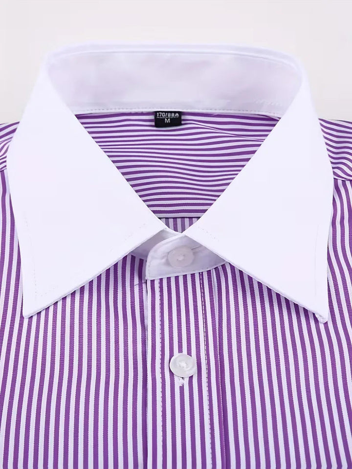 Adrian | Męska Koszula Biznesowa Slim Fit z Klasycznym Kołnierzem