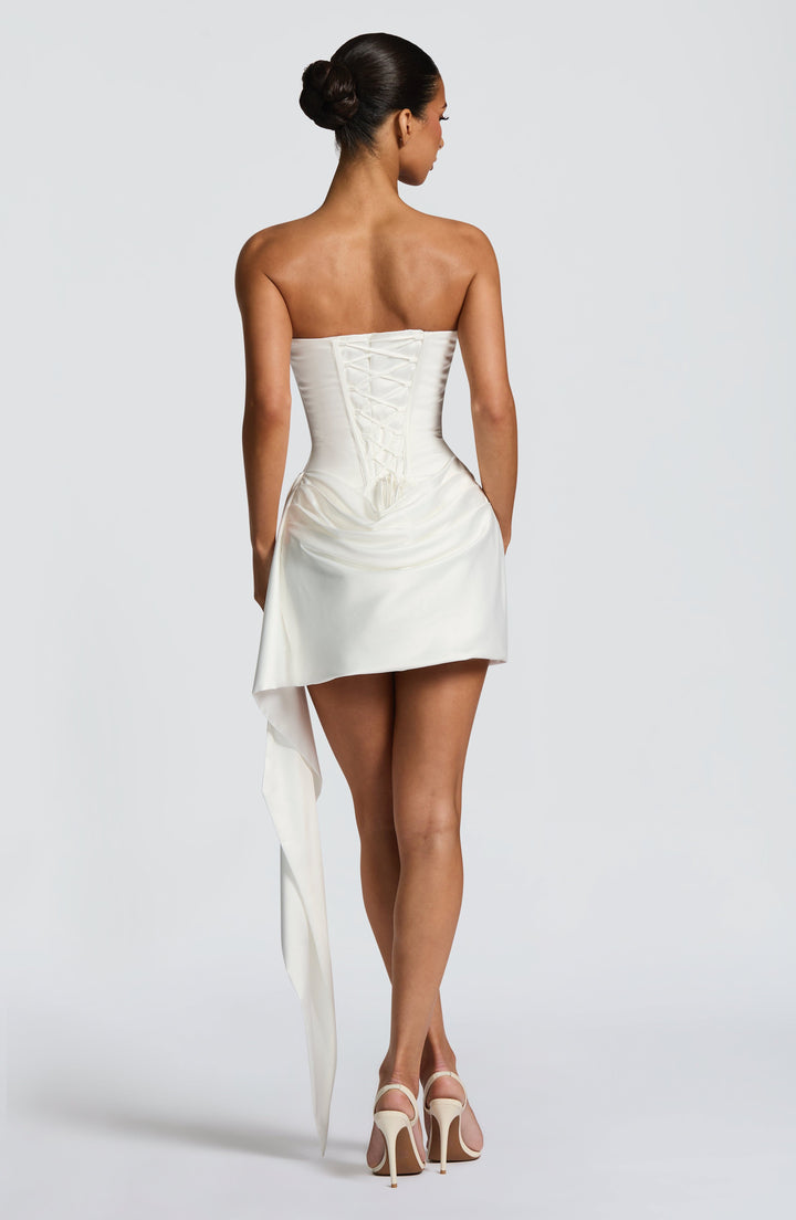 Women's Mini Strapless Dress | Scarf Detail