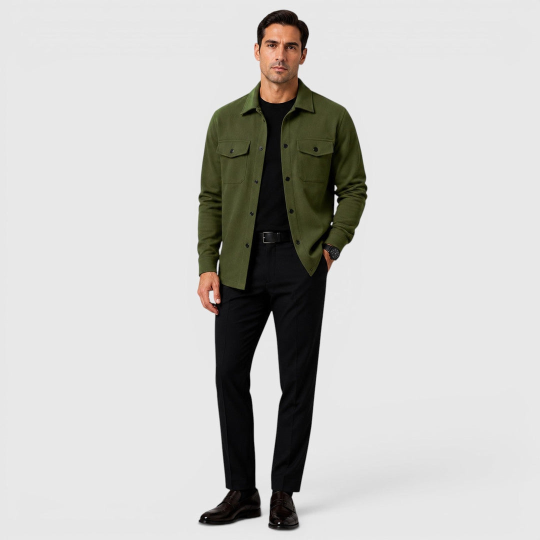 James | Men’s Regular-Fit Overshirt with Long Sleeves