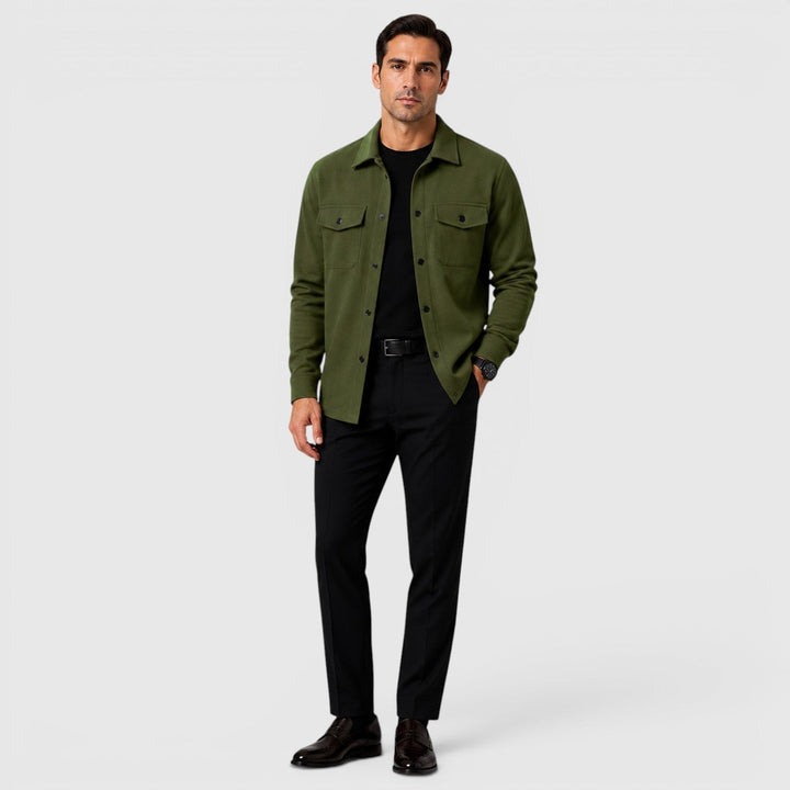 James | Men’s Regular-Fit Overshirt with Long Sleeves