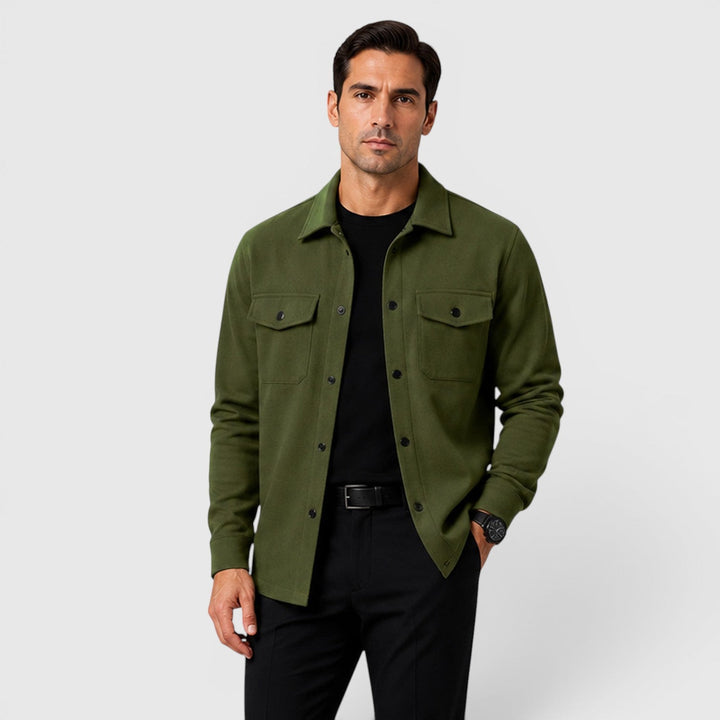 James | Men’s Regular-Fit Overshirt with Long Sleeves