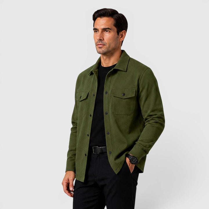 James | Men’s Regular-Fit Overshirt with Long Sleeves