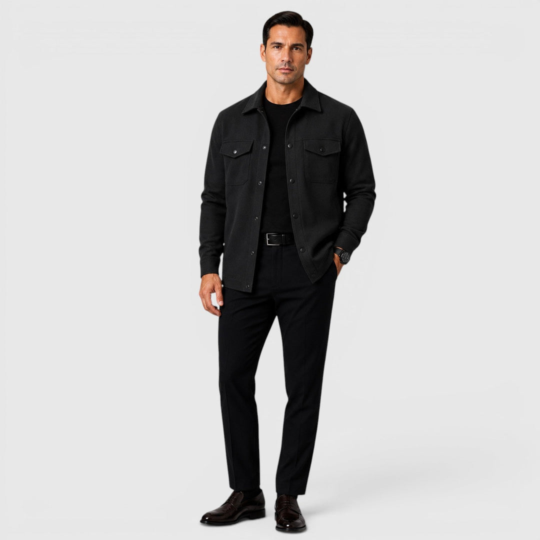 James | Men’s Regular-Fit Overshirt with Long Sleeves