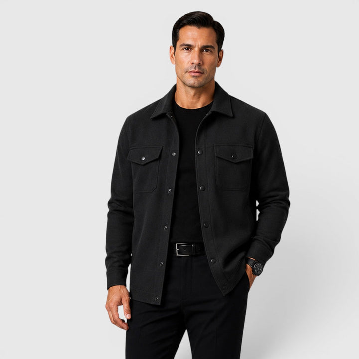 James | Men’s Regular-Fit Overshirt with Long Sleeves